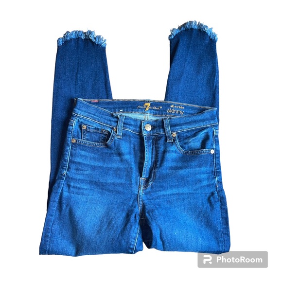 7 For All Mankind Ankle Skinny Jeans 25 - Picture 4 of 8
